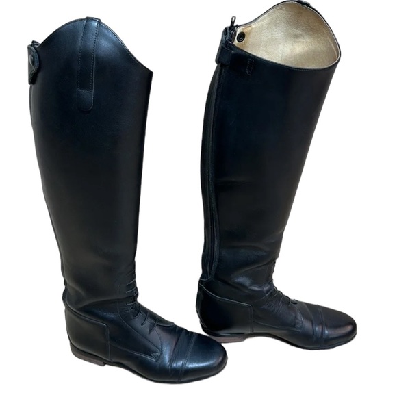 Rectiligne Andover Equestrian Jump Black Tall Riding Boot Made in France Sz 9 - Picture 7 of 17
